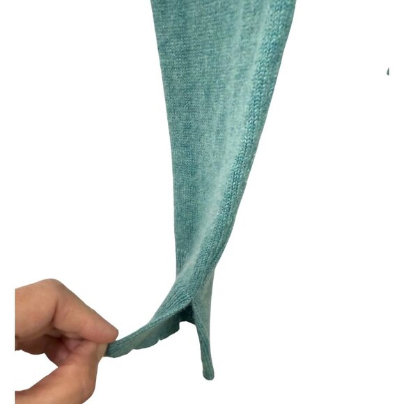 Zadig Voltaire Cici Star Patch Cashmere Sweater Green Blue Crewneck Soft Size XS - Picture 3 of 10